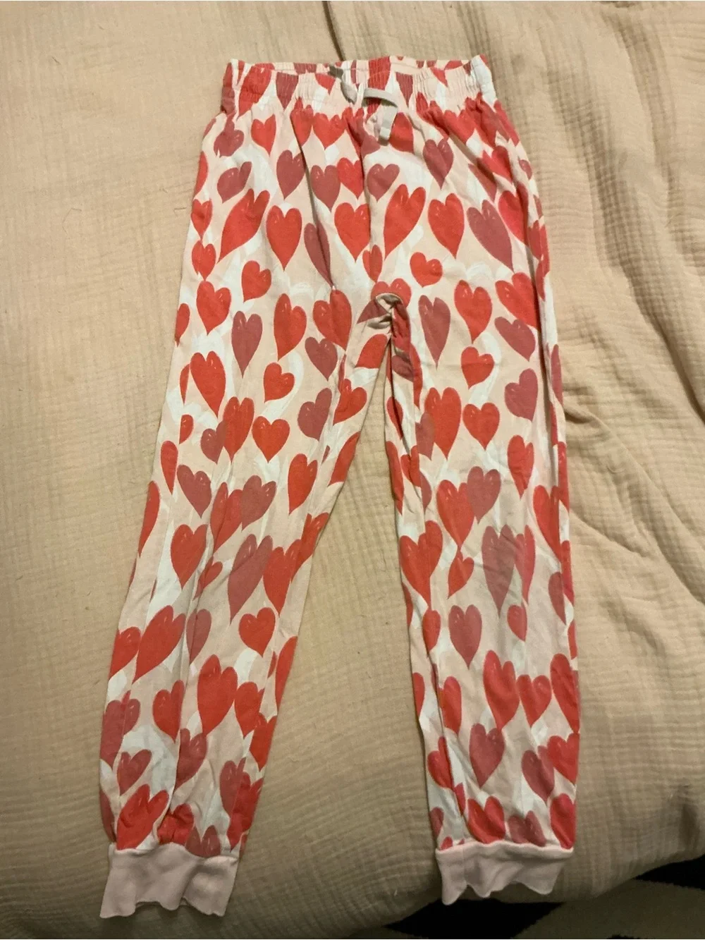 Tea Collection Red Heart Print Jogger Pants